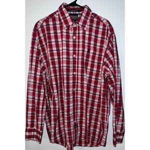 Southpole Men's XL Red Plaid Button-Up Shirt